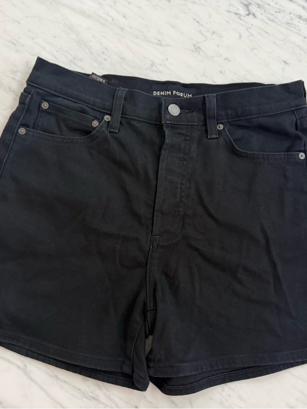 Aritzia Black High-Rise Jean Shorts